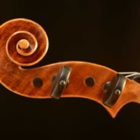 Violin by David Finck - Scroll Bass Side