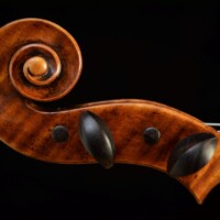 Violin by David Finck - Scroll Bass Side
